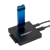 Digifast DX3 M.2 NVMe SSD/2.5" SATA SSDドッキングベース, USB3.2 GEN2 Type-C (10 Gbps), ポータブルデザイン - ブラック